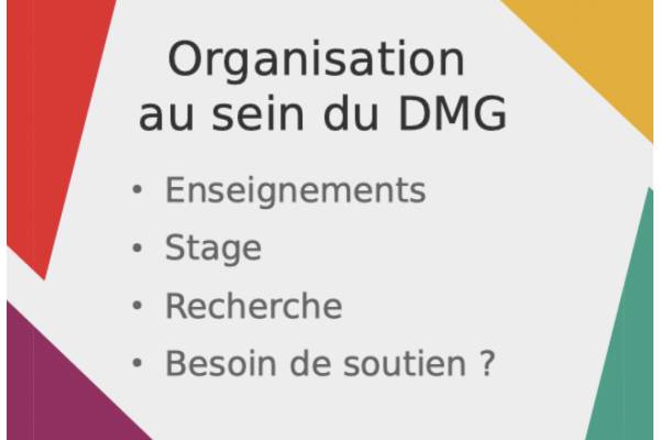 Modification de l'organisation au sein du DMG